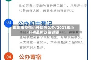 邯郸市疫情小升初怎么办/2021年小升初最新政策邯郸