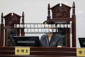 【贵阳市智慧法院疫情防控,贵阳市智慧法院疫情防控电话】