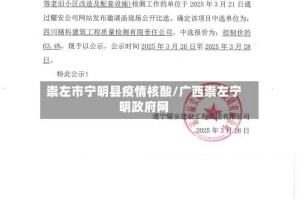 崇左市宁明县疫情核酸/广西崇左宁明政府网