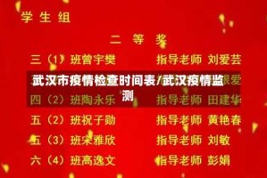 武汉市疫情检查时间表/武汉疫情监测