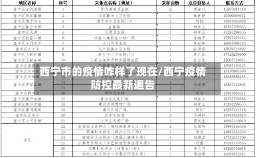 西宁市的疫情咋样了现在/西宁疫情防控最新通告-第2张图片