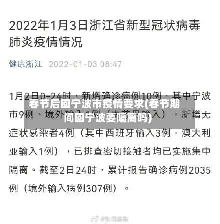 春节后回宁波市疫情要求(春节期间回宁波要隔离吗)-第1张图片